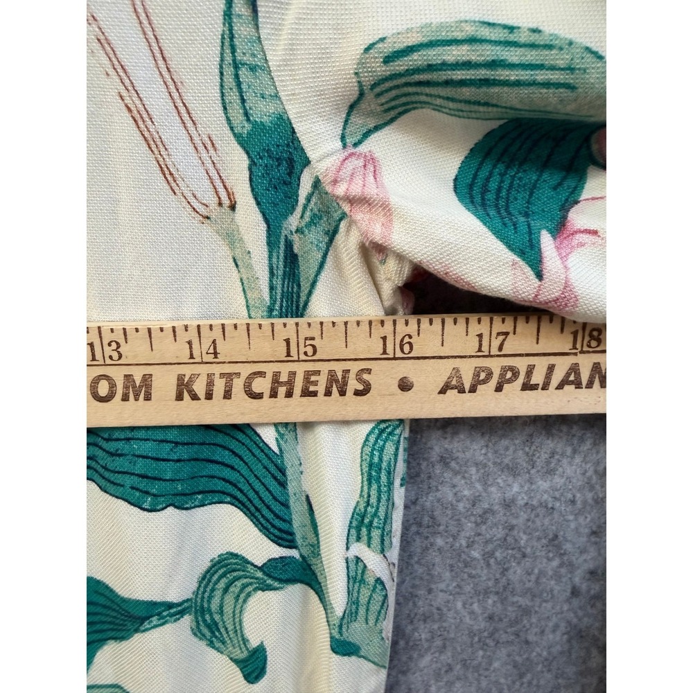 Ann Taylor Factory Tropical‎ Floral Romper Cream Pink Green Size 0 Button Front - Picture 5 of 10